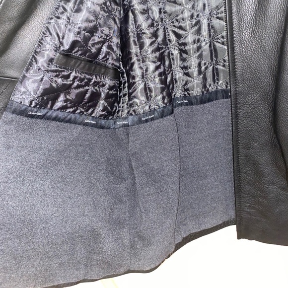 Calvin Klein Genuine Leather Jacket - Picture 3 of 7